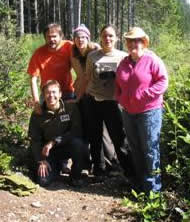 Toad Warriors Andy, Katy, Morgan, Rachael, and Me